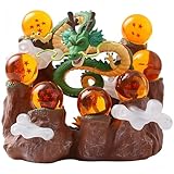 JFFQAA Shenron Statue Set Resin Dragon Statue + 3.5cm Crystal Ball Set of 7 + 0.71kg Mountain Stands Suitable for Party Decoration Lovers Collectibles(Shenron Statue Set)