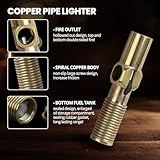 CHOICEDC Vintage Trench Lighter, Cool Lighters, Copper Pipe Lighter Fluid Refillable Lighter, Unique Lighter with Screw Design, Novelty Kerosene Lighter, Creative Gifts for Men Dad Husband Collection