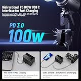 Neewer V Mount Battery PS150E Supports 100W PD USB C Fast Charging, 10350mAh 150Wh 14.54V, with D Tap/USB C/USB A/BP/Dual DC Ports/OLED Screen, V Lock Battery for Camera Camcorder Monitor Video Light