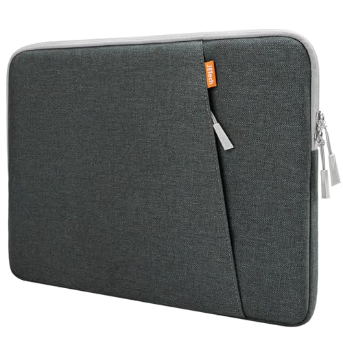 JETech Laptop Sleeve for 13-14Inch MacBook Air/Pro (M4/M3/M2/M1) 2021-2025, 13-13.6 Inch Notebook, Waterproof Shock Resistant Bag Case with Accessory Pocket (Dark Grey)