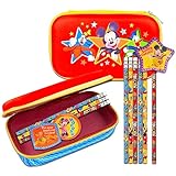 Mickey Mouse School Supplies Set - Disney Stationery Bundle with Mickey Pencil Case, Mickey Pencils, Pencil Toppers, Stickers, More | Mickey School Supplies for Kids