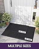 DEXI Front Door Mats Outside Entrance, Heavy Duty Non-Slip Rubber Entry Mat, Winter Dirt Trapping Waterproof Low-Profile Welcome Doormat for Entryway, 24x36, Black