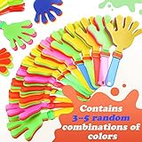 Sratte 80 Pcs 7.5 Inch Hand Clappers Noisemakers Bulk Clappers Noisemakers Party Favors Mini Hand Soundboard Plastic Noise Makers for Sporting Events Fiesta Birthday Game Rewards Cheers Supplies