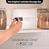 Lockabox One™ | Premium Lock Box | 10 Litre Combination Lock Box For Food, Medicine & Home Safety | External Size 12 x 8 x 6.6 inches (Crystal)