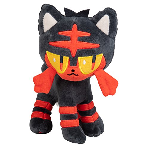 Pokémon 8" Litten Plush - Sun and Moon Starter - Officially Licensed - Authentic Soft Stuffed Animal Toy Figure - Torracat Evolution - Easter Basket Stuffer Gift for Kids, Boys, Girls - 2+