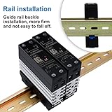 LCLCTC Din Rail Solid State Relay with Heat Sink DC to AC (Input 3-32V DC Output 24-480V AC), 40A,SSR (DC to AC 40A)