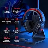 Redragon H510 PRO 3-Mode RGB Gaming Headset - 7.1 Surround Sound - 53MM Audio Drivers in Memory Foam Ear Pads w/Durable Fabric Cover- Multi Platforms Headphone - USB Powered for PC/PS4/NS