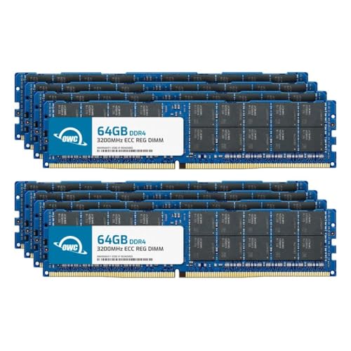 OWC 512GB (8x64GB) DDR4 3200MHz PC4-25600 CL22 2RX4 ECC Registered RDIMM 1.2V 288-pin Memory RAM Upgrade for Server