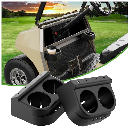 10L0L Golf Cart Dual Cup Holder for Club Car DS 1993-Up Gas & Electric, Golf Cart Storage Accessories, OEM# 1016811 101708301 (2 Pack)