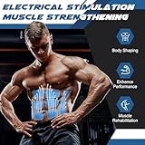 FDA Cleared - MHD TENS Muscle Stimulator - Dual TENS & PMS Functions, 12 Programs for Easy Abs Muscle Stimulation and Activation, Home Gym Use