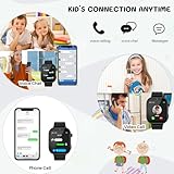 OKYUK 4G Smartwatch, Kids Watch for Kids with SIM Card, 47 Exciting Games, Two-Way Calling Feature, SOS Emergency Call Button Ideal for Kids Aged 3-12, Children’s Cell Phone Alternative (Black)