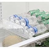 iDesign BPA-Free Plastic Water Bottle and Drink Holder Fridge Organizer Bin for Kitchen, Basement, Garage Fridge – Set of 2, 9" x 13.75" x 4", Clear Plastic