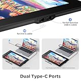 UGEE 15.4 inch Drawing Tablet with Screen，143% sRGB UE16 Computer Graphics Tablet with Full-Laminated Screen 8+1 Hot Keys 16K Level Pressure Battery-Free Stylus，Drawing Pad for PC/Windows/Mac/Android