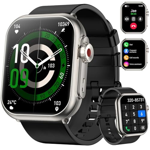 Smart Watch for Men Women, 1000 mAh 100 Day Battery Life, 1.85" Fitness Tracker Bluetooth Call/Make Calls, 110+ Sport Modes, IP68 Waterproof, Heart Rate, 24/7 Sleep Monitor Fitness Watch, iOS/Android