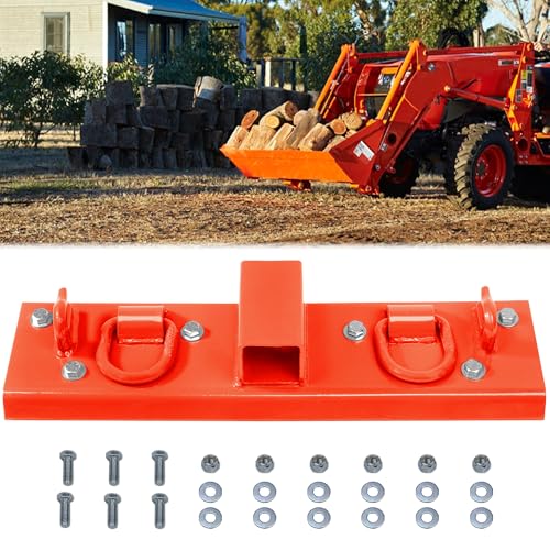 JY PERFORMANCE Tractor Grab Hooks Compact Tractor Bucket Hooks Bolt On Compatible with Kubota Tractor, Orange