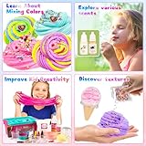 DIY Sweets Slime Kit, Cake & Ice Cream Slime Making Kit for Girls Ages 8-12, Creativity Kids Slime Kits to Make Butter Slime, Cloud Slime & Fluffy Slime, Fun Slime Party Favors Birthday Gifts Toys