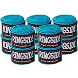 Ringside Mexican Style Boxing Hand Wraps (5 Pairs Pack), Black , 180"