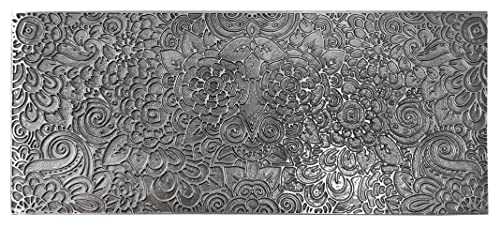 Texture Pattern Plate Style #4 for Press or Rolling Mill Floral Embossing Relief Jewelry Making Metal Forming Tool