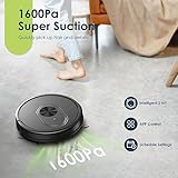 XIEBro Robot Vacuum and Mop Combo, 3 in 1 Mopping Robotic Vacuum with Schedule, App/Bluetooth/Alexa, 1600Pa Max Suction, Self-Charging, Slim, Ideal for Hard Floor, Pet Hair, Carpet