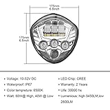 SUNPIE Motorcycle Headlight Compatible with Victory Cross Country/Hammer 8 Ball/High-Ball/Magnum 2008-2017, 60W High Low Beam Bright White Chrome Bezel Headlights Assembly