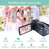 ORDRO Camcorders HDV-V12 HD 1080P Video Camera Recorder Infrared Night Vision Camera Camcorders with 16G Memory Card and 2 Batteries