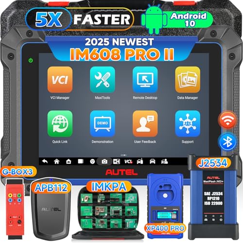 Autel MaxiIM IM608 PRO 2, 2025 IM608 PRO II Automotive Diagnostic Tool with XP400 PRO IMKPA GBOX3 APB112 ($1316 Bundle), ECU Coding as Elite II Pro, 3000+ Tests, 40 Reset, OS10 4/128GB CAN FD DoIP