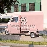 Generic OEM Customized APE Food Truck, Electric Food Truck Cart with Full Equipment, Outdoor Sale APE Vending Unite Food Trailer Purchase, Concession DIY APE Truck for Sale, 3.2*1.4*1.85M, Pink