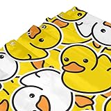 Fiokroo Cute Yellow Duck Shower Curtain 72x72in Waterproof Polyester Fabric Bath Curtain with 12 Hooks, Shower Curtains Sets for Home Bathroom Decor