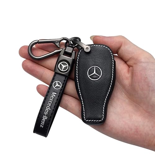 Yongxingjin Key Fob Cover Repalcement for Mercedes Benz A C E S Class Series,GLK CLA GLA GLC GLE CLS SLK Series Leather Key Case fob Holder key shell Remote Protection