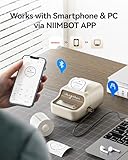 NIIMBOT B21 Label Maker, 2 Inch Portable Thermal Bluetooth Label Printer with 1 Roll Tape, Compatible with Smartphone PC, for Home Office and Small Business