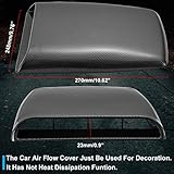 NATGIC Universal Car Air Flow Decorative Intake Hood Scoop Turbo Bonnet Vent Cover (Carbon Fiber)