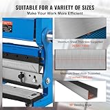 VEVOR Sheet Metal Brake, 12-inch, 3-In-1 Combination Shear Brake Roll Machine, 20-Gauge Capacity Shear Press Brake with 90° Max Bending Angle, Shears and Slip Roll Machine for Shear Bending Rolling