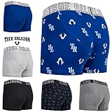 True Religion Mens Boxer Briefs Cotton Stretch Underwear for Men Pack of 6 Blue/Black