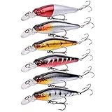 Aorace 20pcs Fishing Lures Kit Mixed Including Minnow Popper Crank and Plastic Soft Lures Frog Lures for Saltwater Freshwater Trout Bass Salmon Fishing