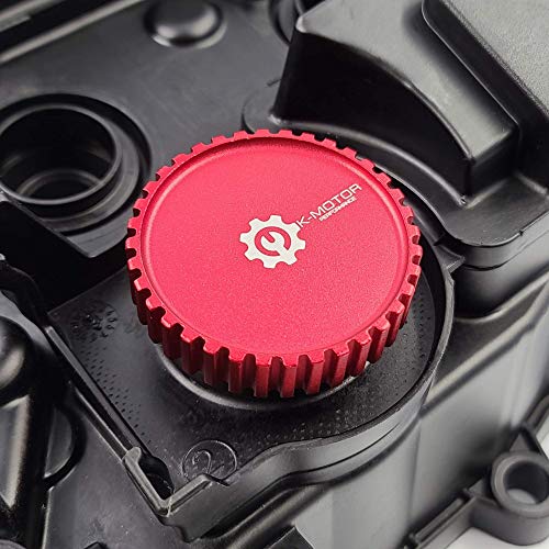 Valve Cover Oil Cap - Compatible With Honda And Acura Engines - Billet Aluminum (Red)