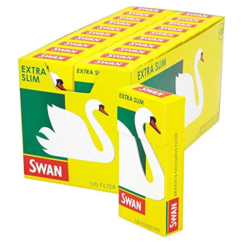 swan Swan Extra Slim Filter Tips Full Box 20 Packs Of 120 = 2400 Tips