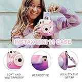 WOGOZAN Case Accessories Kit for Fujifilm Instax Mini 11 Instant Film Camera - Protective Leather Bag Cover with Shoulder Strap - Dream Cloud(No Camera)