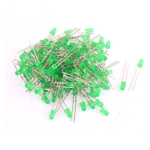 150pcs 3mm Diodes Green LED Lights Diffused Common Anode Emitting Schottky Diodes Diode Lamps