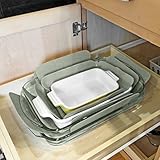 Evelots Bakeware/Cookware Scratch Protectors-Pots/Pan/Dish Dividers -Set of 6 - Two Large Sizes-Extra Thick Felt - Prevent Chips and Cracks When Stacking