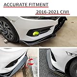 Civic Front Lip Compatible with 2021-2022 10th Gen Civic Sedan ABS Bumper Lip Chin Spoiler for Generation Civic Front Splitter for Civic Sedan