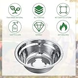 Lallisa 44 Pcs Outdoor Camping Cookware Mess Kit Polished Stainless Steel Dishes Camping Utensils Portable Tableware with Plates Cups Spoons Forks Knives Mesh Bag for Backpacking Hiking, 6 Person Set