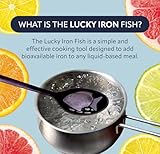 The Original Lucky Iron Fish ®. An Iron Supplement Alternative to Reduce Deficiency. NO SIDE EFFECTS. Use once daily - 5 year supply included.