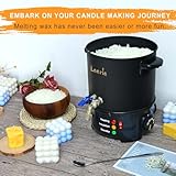 Leerie 5Qts/10Lbs Wax Melter for Candle Making - L5 Candle Wax Melting Pot with Heating Core Brass Spout & Temp Control for DIY Home Business Candle Maker for Candle Making Supplies (L5-US-110V)