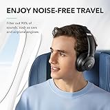 Soundcore by Anker Q20i Hybrid Active Noise Cancelling Headphones, Wireless Over-Ear Bluetooth, 40H Long ANC Playtime, Hi-Res Audio, Big Bass, Customize via an App, Transparency Mode