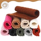 Fanfanwin 55 Pcs 100% Wool Scraps 4 x 5 Inch Multi Color Wool Fabric Felt Texture Remnants Squares for Felting Applique and Other DIY Craft