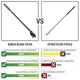 KABIN Blow Stick -Extendable Blow Poke & Fire Poker - Oxygenate & Stoke Your Fire Safely & Easily in Fireplaces & Woodstoves - Fireplace Tools Set