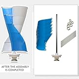 Mdxtog 3000 Watt Wind Turbine Generator Kit, 3KW Windmill Generator, 24V 48V 96V 120V Free Energy Generator, Vertical Axis Wind Generator for Home Use(48V)