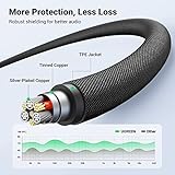 UGREEN 3.5mm Audio Cable Braided 4-Pole Hi-Fi Stereo TRRS Jack Shielded Male to Male AUX Cord Compatible with iPad, Samsung Phones, Tablets, Car Home Stereos, Headphones, Speaker, 6FT