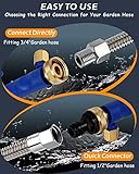 Rerennco Upgraded Jet Nozzle for Garden Hose Power Washer Wand Hydro Jet High Pressure Washer Tools with 2 Different Nozzles and Hose Quick Connectors