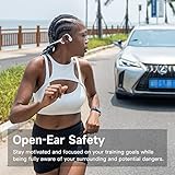 mojawa Run Air (Mojo 2) IP67 Waterproof Wireless Bluetooth Open Ear Outdoor Sports Headphones with Deep Bass for Running, Cycling, & Workouts, Black